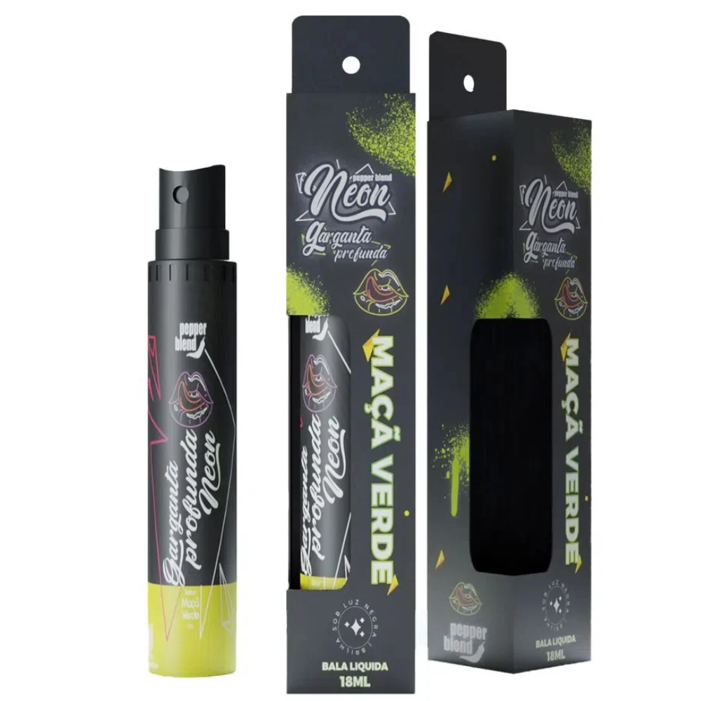 GARGANTA PROFUNDA BALA LÍQUIDA EXTRA FORTE DESSENSIBILIZANTE EM SPRAY LINHA NEON 18ML