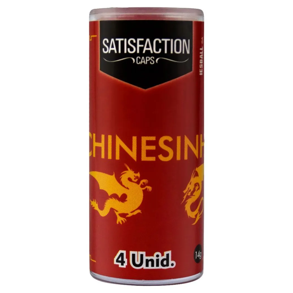 CHINESINHA CÁPSULA EXCITANTE UNISSEX COM 4 UNIDADES SATISFACTION CAPS