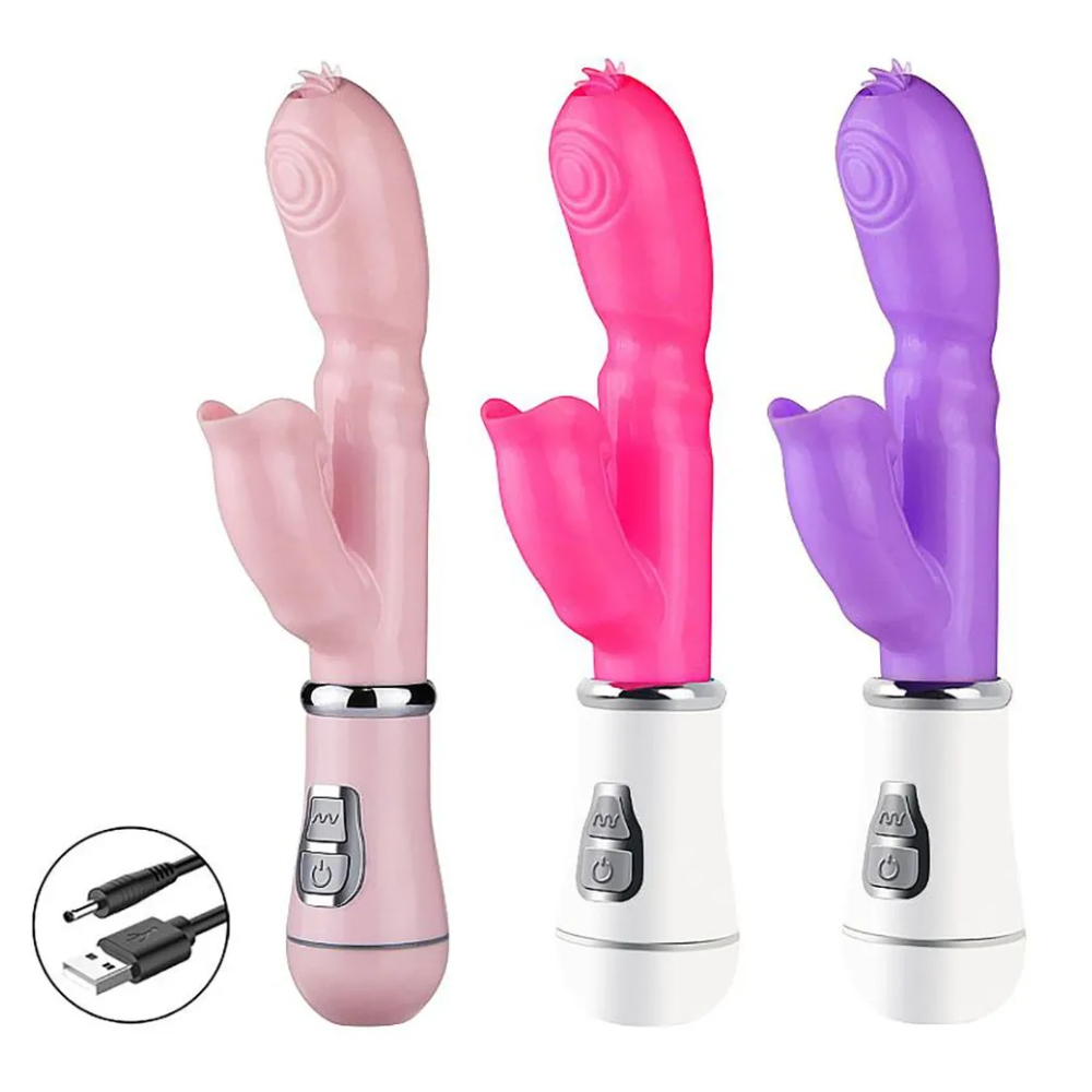 VIBRADOR PONTO G COM ESTIMULADOR DE CLITÓRIS COM 12 NÍVEIS DE VIBRAÇÃO SEXY IMPORT