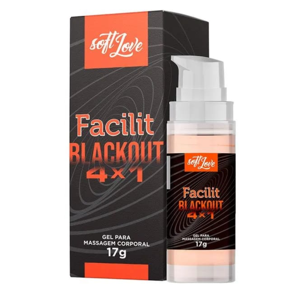 FACILIT BLACKOUT 4X1 GEL LUBRIFICANTE E DESSENSIBILIZANTE 17G SOFT LOVE